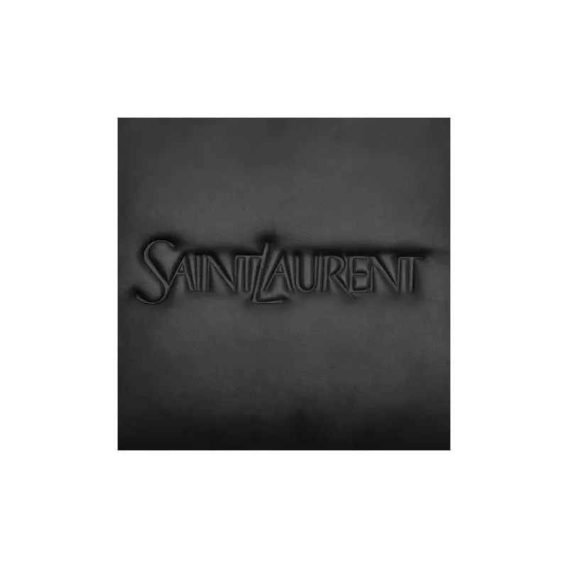 SAINT LAURENT Lambskin Clutch Large Size Men's Black-4