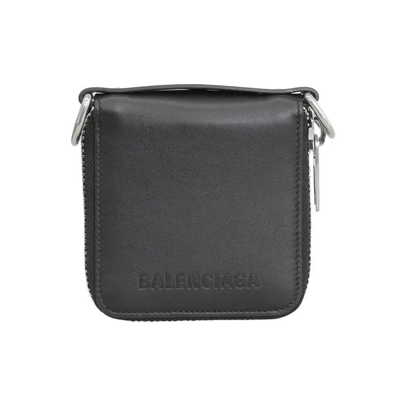 Balenciaga Bondage Smooth Cow Leather Wallet Men's Black-0