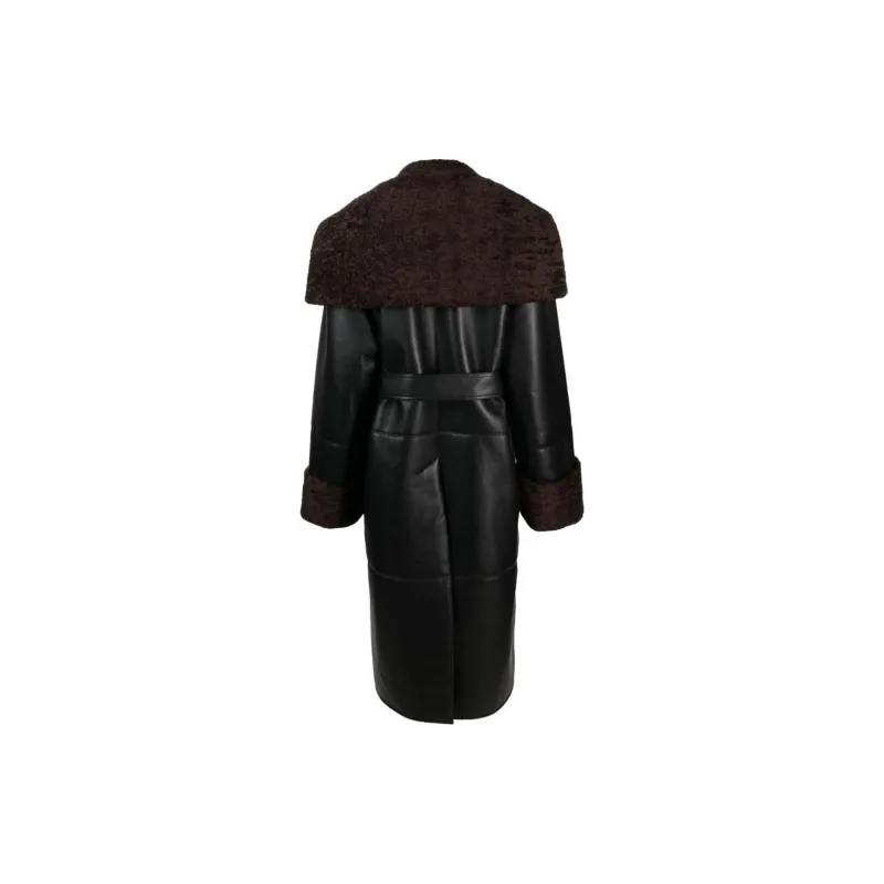 NANUSHKA Alessi Belted Leather Maxi Coat-1