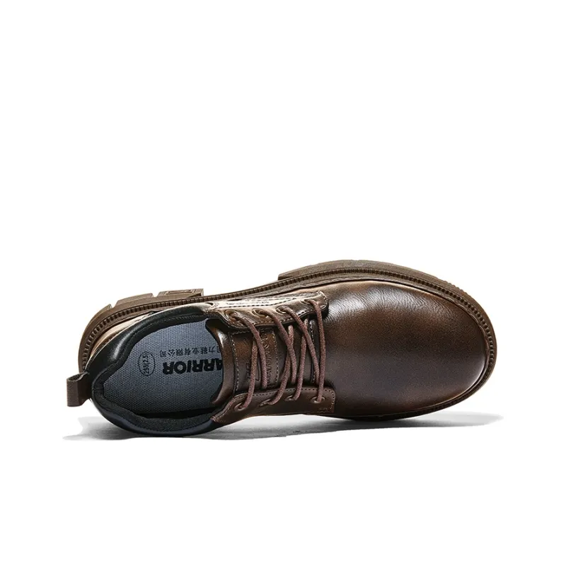 Warrior British Style Platform Fashion Derby Shoes Men's Casual Shoes Men's Brown-2