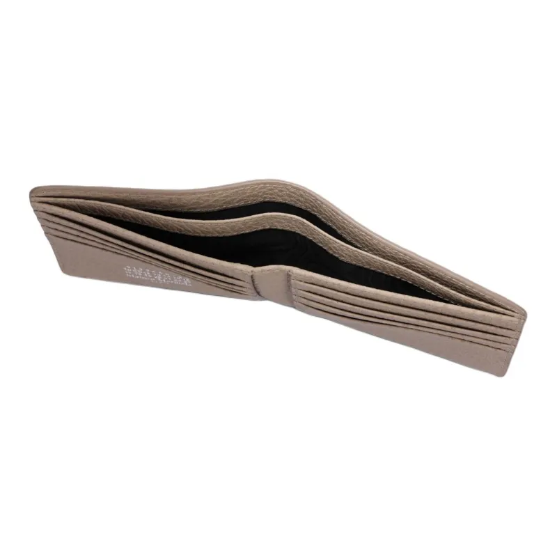 Maison Margiela Grain Cow Leather Card Clip Card Holder Wallets Men's Khaki Gray-4