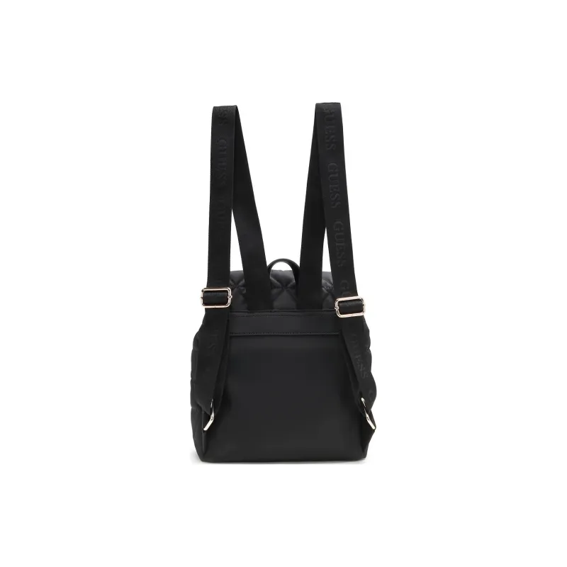 GUESS Artificial Leather Backpack Medium Size Women's Black-1
