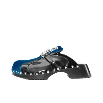 ANCUTA SARCA Wrap-toe Slippers 4.7cm Women's Blue Black