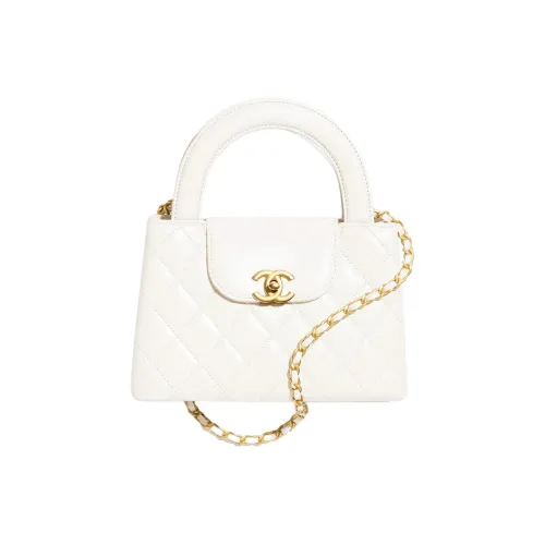 CHANEL Smooth Cow Leather Crossbody Shoulder Bag Crossbody Bag Mini Women's White