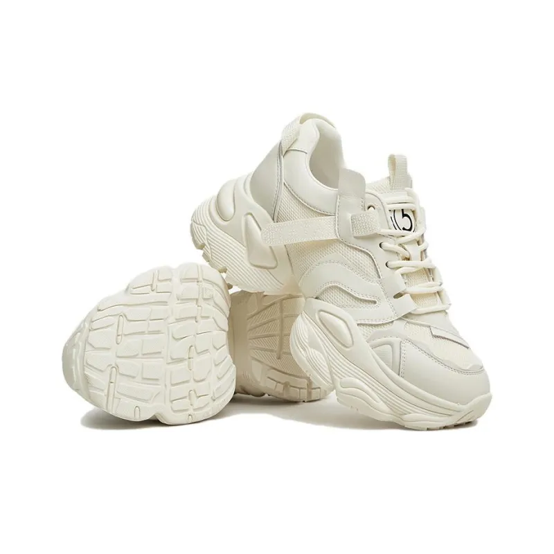 TATA Chunky Sneakers Women's Low Top Solid Color-5