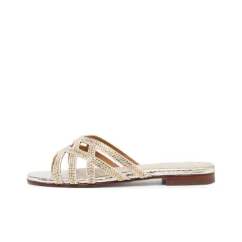 NICOLI Zuri Flat Leather Sandals