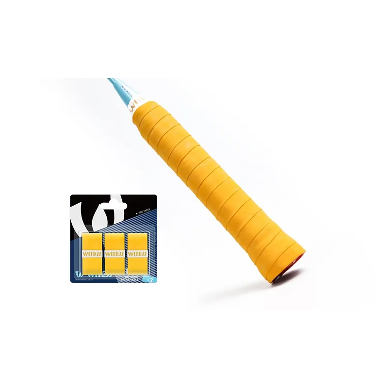 WITESS Badminton Grip Tape PU Training Competition Type Thin 3 Pack In 1 Box-36