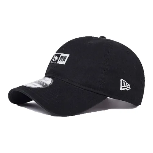 New Era Embroidered Logo Cotton Baseball Cap Black