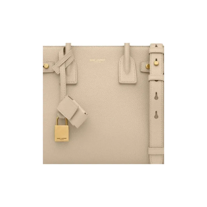 SAINT LAURENT SAC DE JOUR Cow Leather Shoulder Bag Crossbody Bag Handbag Women's Sea Salt Color-5