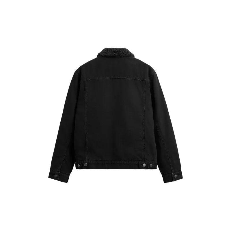 ZARA Denim Jackets Men Black-1
