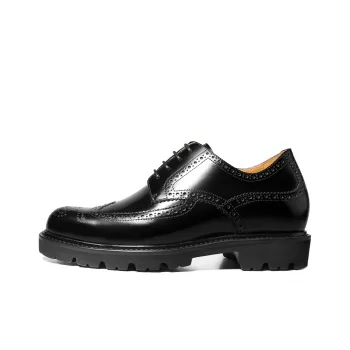 THOM WILLS British Business Shiny Derby Shoes Casual Shoes Men's Black