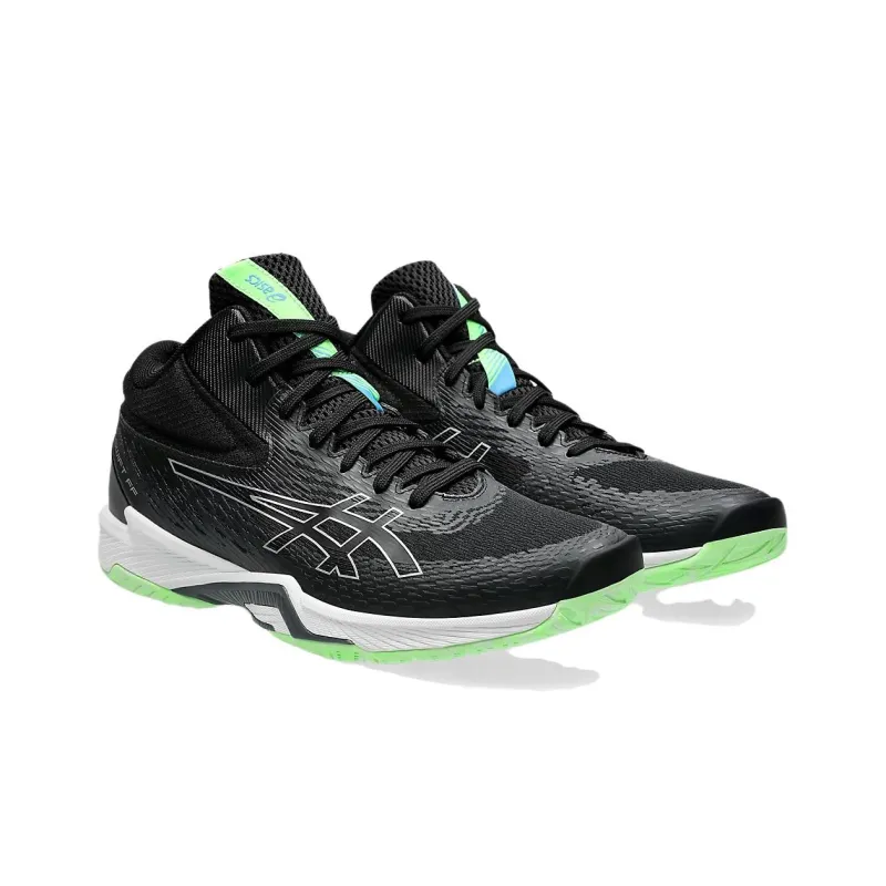 Asics V SWIFT FF MT 4 Durable Breathable Mid Top Training Shoes Unisex Black Green-2