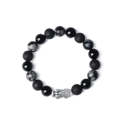 SEVEN COOK Obsidian Bracelets Men's