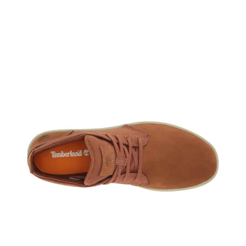 Timberland Davis Square Leather And Fabric Chukka Boot 'Rust Nubuck'-4