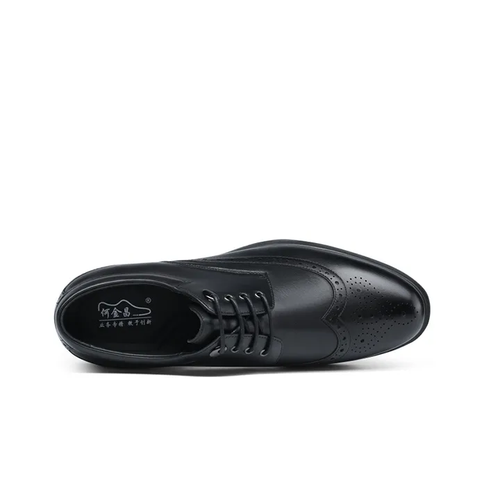 He Jinchang Dress Shoes Men's Black-3