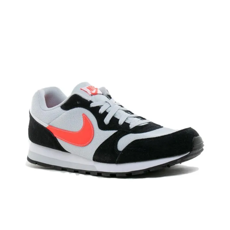 Nike MD Runner 2 Cushioned Slip Resistant Low Top Running Shoes Men's Black White Red-1