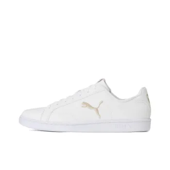 PUMA Smash Cat Lightweight And Breathable Low Top Skateboard Shoes Men's White Gold