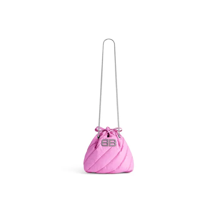 Balenciaga CRUSH Cow Leather Shoulder Bag, Crossbody Bag Extra Small Women's Pink-1