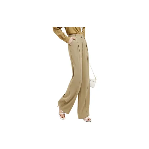 SENTUBILA Casual Pants Women's Brown Green