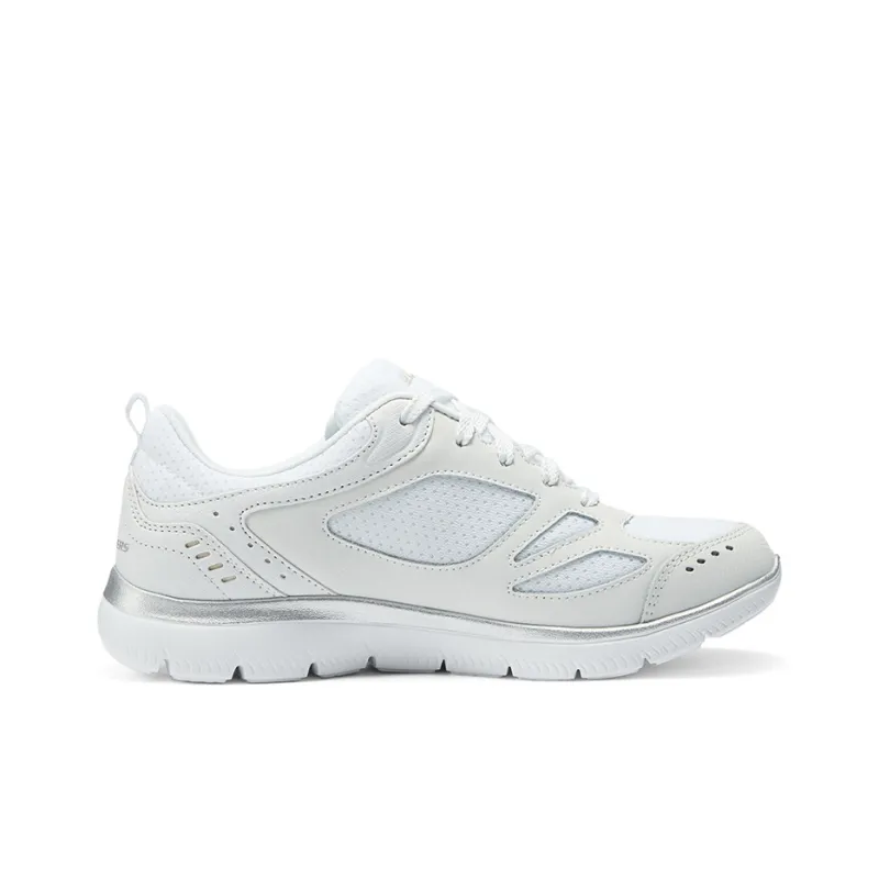 Skechers Summits Cushioning, Abrasion Resistant, Breathable, Lightweight Low Top Casual Shoes Women's White-1