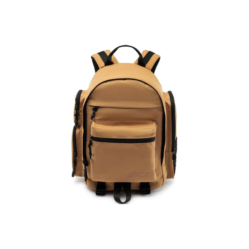 LiNing Sports Life Collection Polyester Backpack Regular Unisex Khaki-0