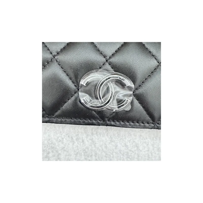 CHANEL WOC Lambskin Flap Bag, Shoulder Bag, Crossbody Bag Women's Black-2