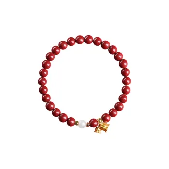 The Years Are Quiet Reconstructed Cinnabar Jade Bracelets Women's