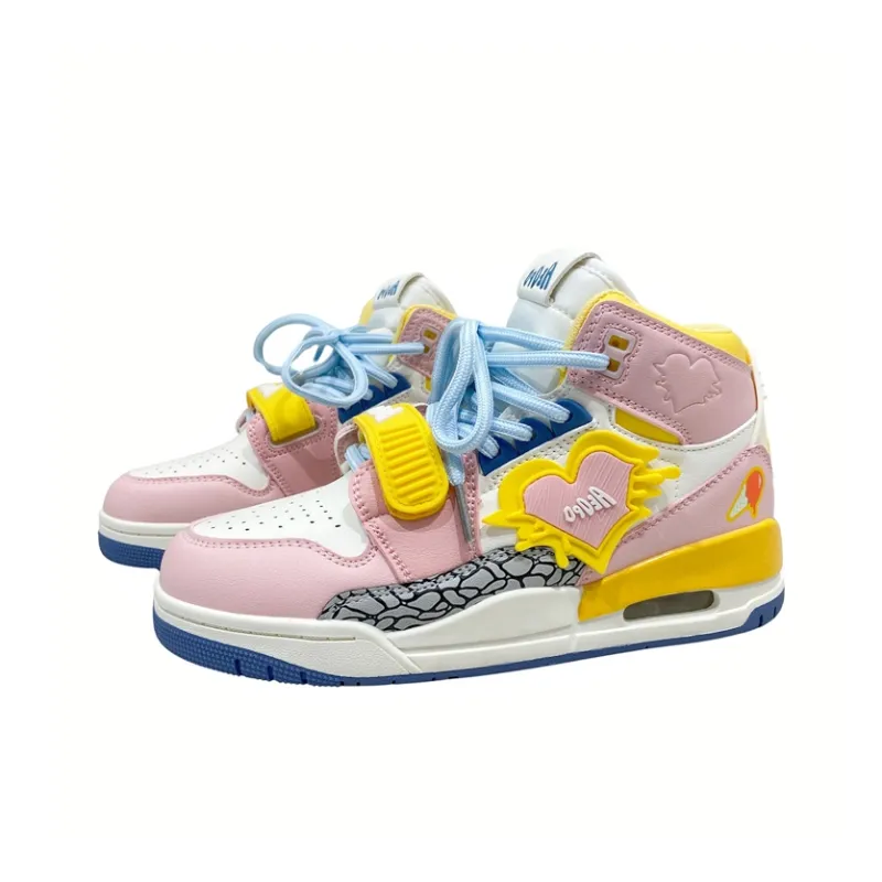 MQGAll Anti-Slip And Wear-Resistant Breathable High-Top Vintage Basketball Shoes Unisex-6