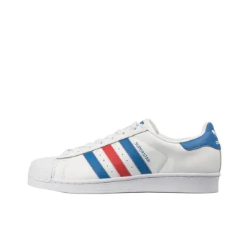 Adidas Originals SUPERSTAR Slip Resistant Cushioning Low Top Skateboard Shoes Men's White Blue