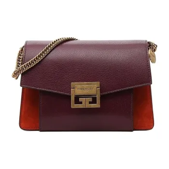 GIVENCHY GV3 Series Leather Handbag Shoulder Bag Women's Purple