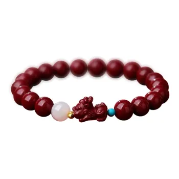 The Years Are Quiet Reconstructed Cinnabar Jade Bracelets Unisex