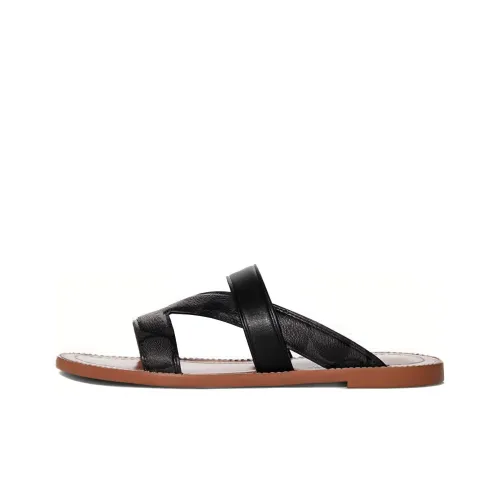 COACH Harlan Slide Slippers Women's Black