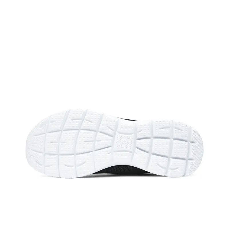 Skechers Cushioning, Breathable, Lightweight Low Top Casual Shoes Women's Black White-4