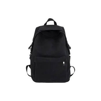 Techson Canvas Backpack Medium Size Unisex Black/Gray/Blue