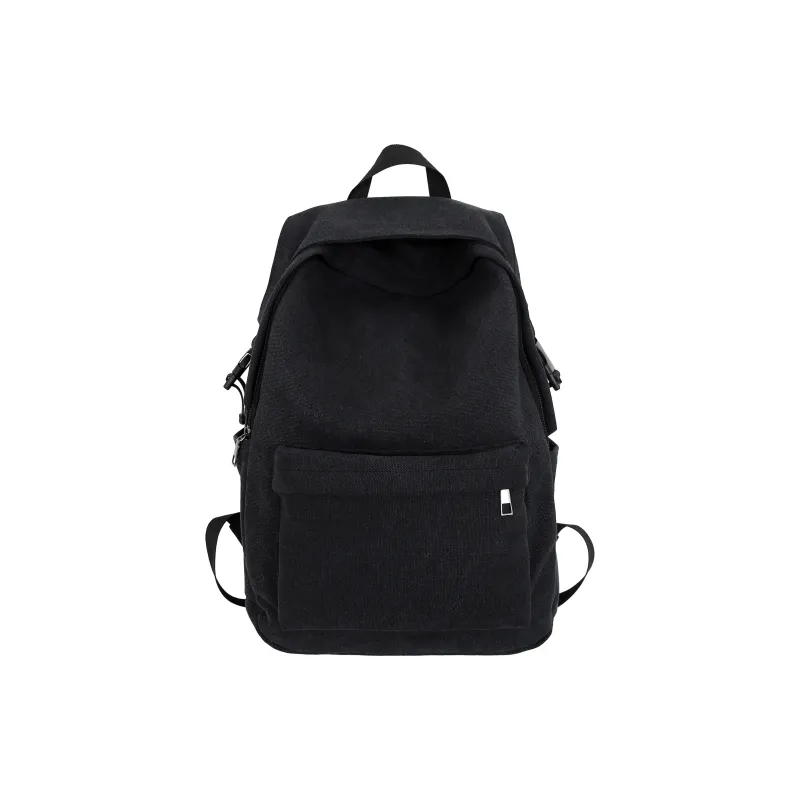 Techson Canvas Backpack Medium Size Unisex Black/Gray/Blue-0