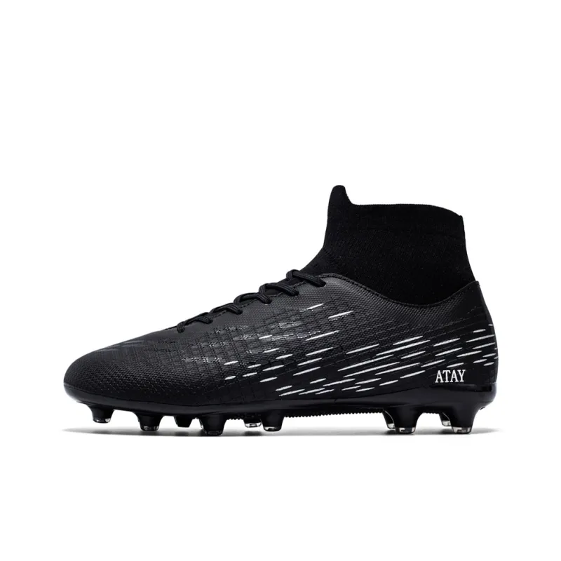 ATAY Soccer Shoes Unisex High Top Black-6