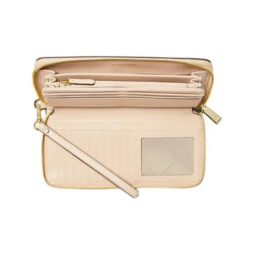 MICHAEL KORS Patent Leather Wallet Large Size Women's Light Gold