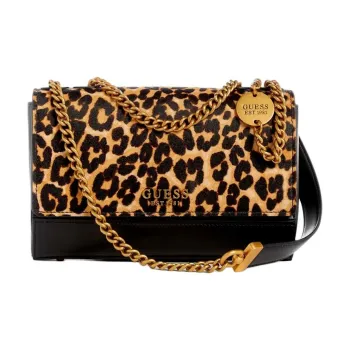 GUESS Artificial Leather Handbag Shoulder Bag Regular Women's Leopard