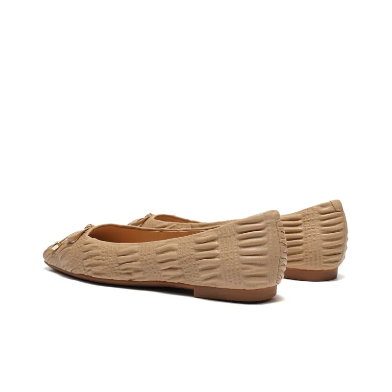 ST&SAT Light Mouth Single Shoe Flat Women's Black White-11