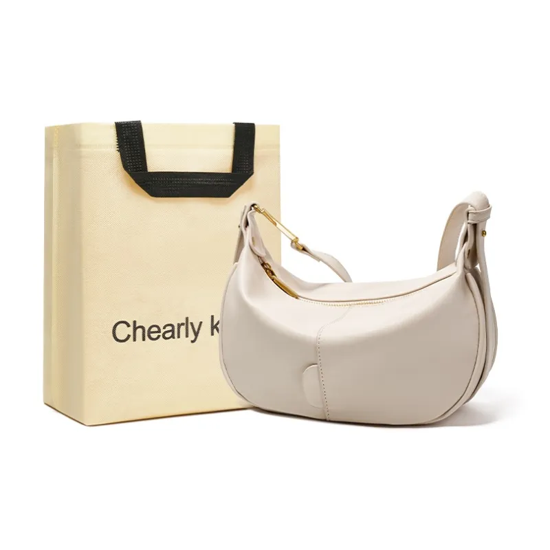 Chearly Kitity Synthetic Leather Crossbody Bags Shoulder Bags Small Size Women's Black/White-6