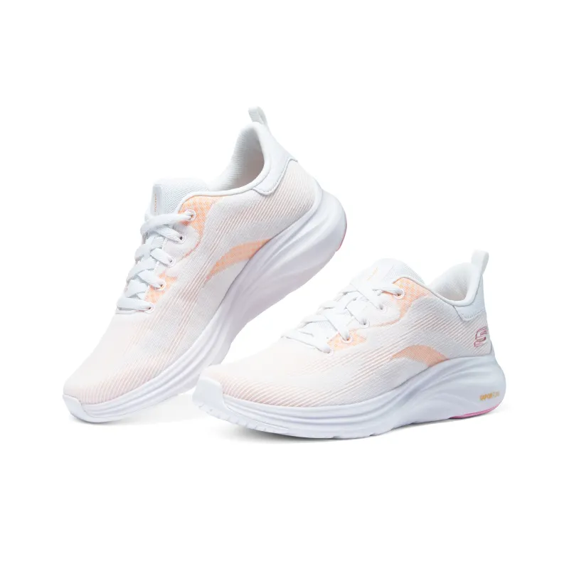 Skechers Sport Cushioning Low Top Running Shoes Women's White Orange-3