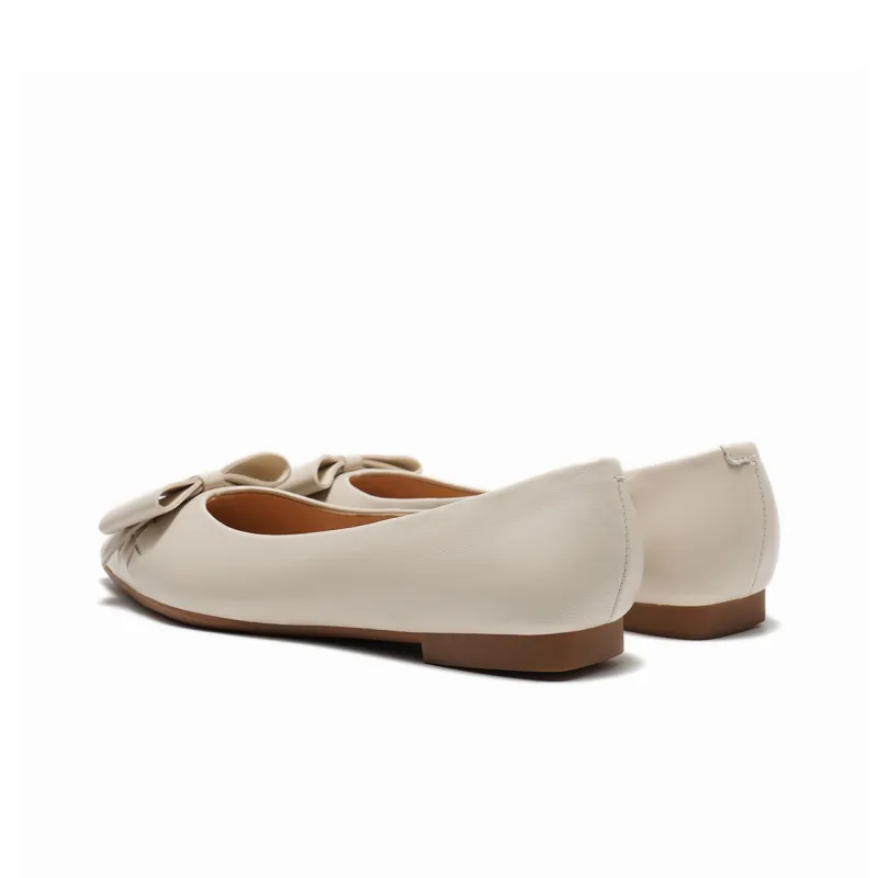 ST&SAT Light Mouth Single Shoe Flat Women's Black 2024 Spring Summer New Arrival-7