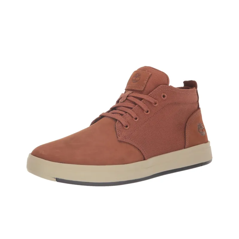 Timberland Davis Square Leather And Fabric Chukka Boot 'Rust Nubuck'-2