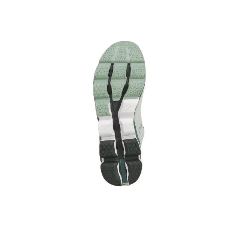 On Cloudace Cushioned Slip-Resistant Low-Top Running Shoes Men's White Green-4