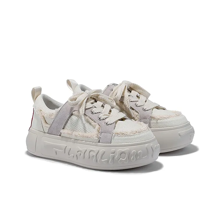 SELAIYA Anti Slip And Wear Resistant Height Increasing Low Top Skateboard Shoes Women's-6