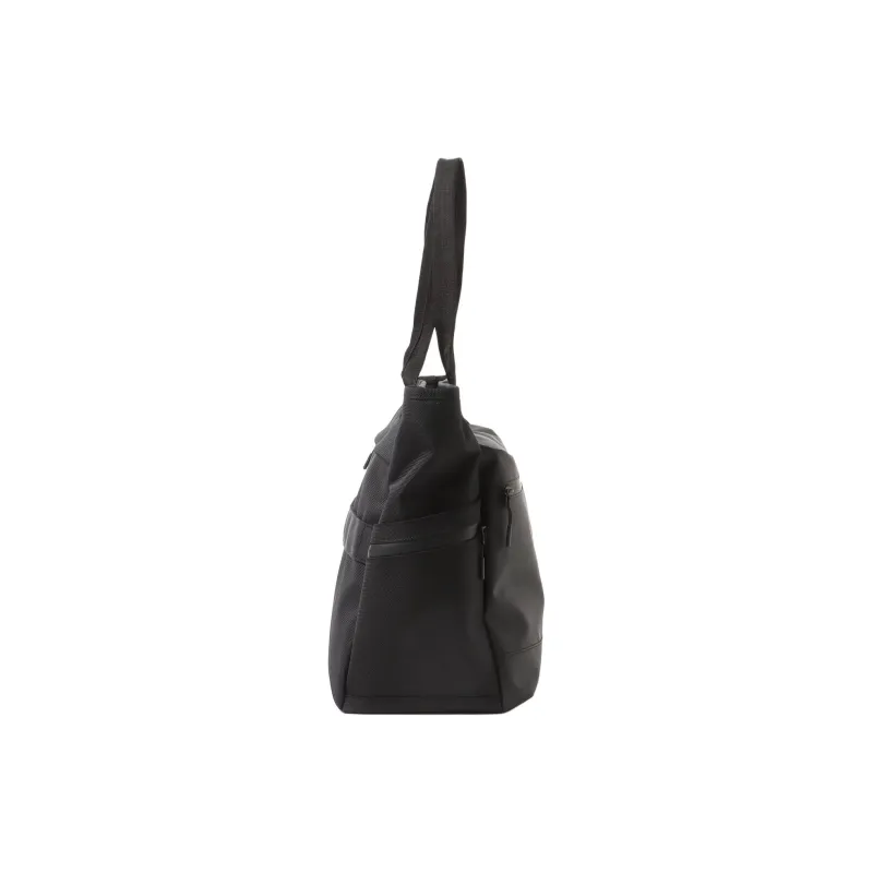 Beams Nylon Tote Bag Shopping Bag Shoulder Bag Handbag Large Size Men's Black-1