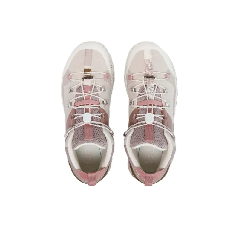 On Cloudtra Cushioning Mid Top Hiking Shoes Women's Beige Pink-3