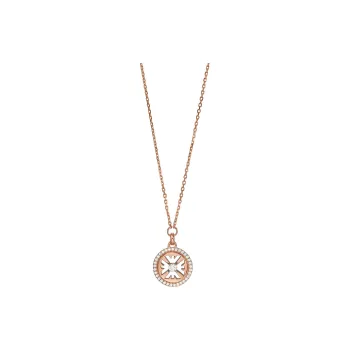 EMPORIO ARMANI Rose Gold Tone Sterling Silver Pendant Necklace
