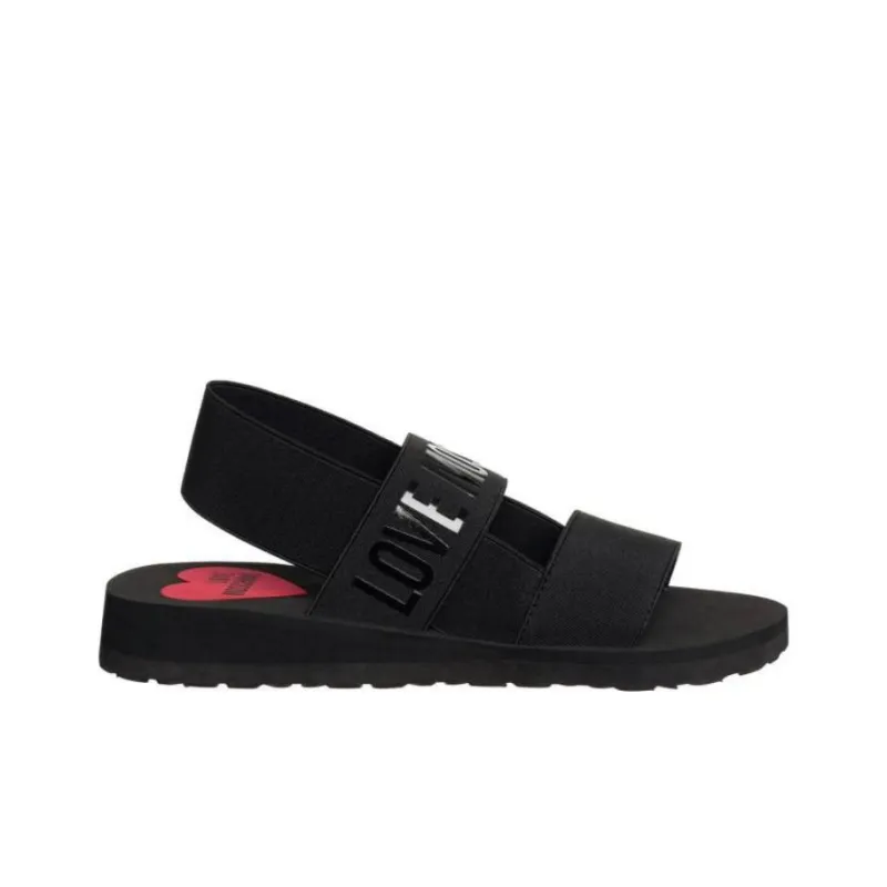 LOVE MOSCHINO Strap Sandals 2.5cm Women's Black-1