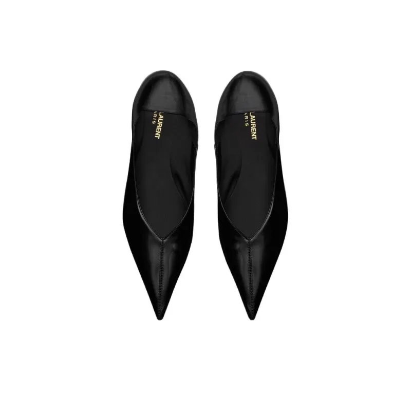SAINT LAURENT Nour Pointed Toe Slippers Women's-4